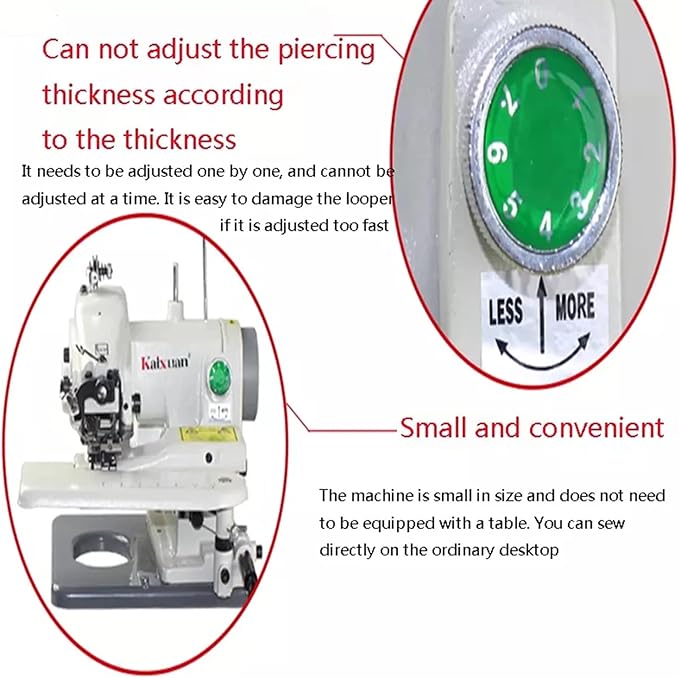 Portable Blindstitch Sewing Machin, 110V 120W Household Sewing Machine Desktop Blind Stitching Machine Direct Drive Sewing Machine Perfect for Professional & Home Use