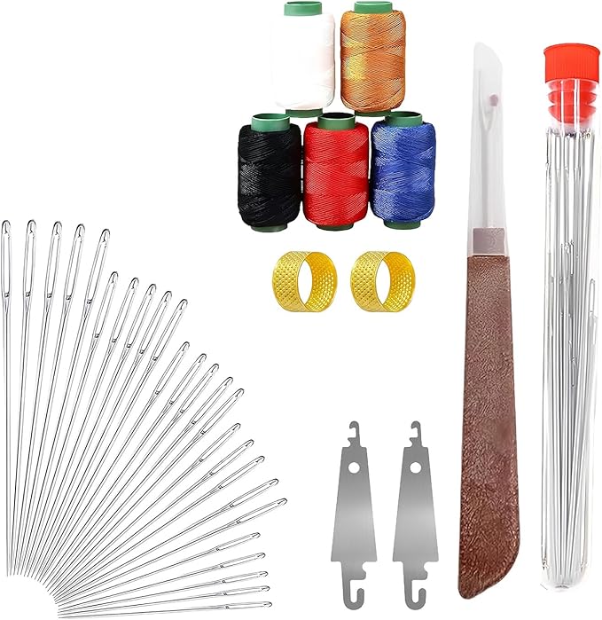 Big Eye Steel Sewing-Needles Kit, 2025 New Stainless Steel-Needles for Hand Sewing, Handmade Quilting for DIY-Craft Lovers
