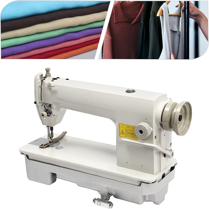 Straight Stitch Sewing Machine, Industrial Heavy Duty Sewing Machine with Manual Presser Foot Wrench, Suitable For Clothes Fabrics DIY