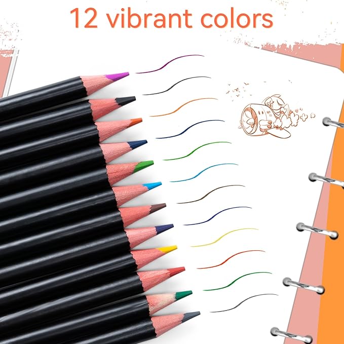 S & E TEACHER'S EDITION Colored Pencils 144Pcs, Pre-sharpened Super Soft Core Lead Coloring, Colored pencils,In Drawing Pencils, Woodcase Lead Pencils, Christmas Gifts