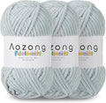 Super Soft and No Shedding Chunky Chenille Yarn for Crocheting and Knitting -Easy to Crochet with-Super Bulky #6, 3Pack of 3.5oz/82yds -Chunky Plush Yarn for Hand Craft Blanket Amigurumi Light Grey