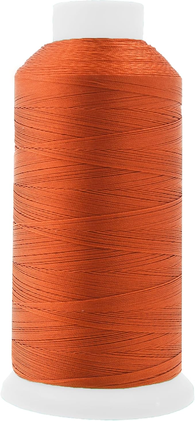 Mandala Crafts Rust Heavy Duty Thread - 1500 Yds Tex 90 Bonded Polyester Threads for Sewing Drapery, Jeans, Leather, Hair, Outdoor Marine Upholstery