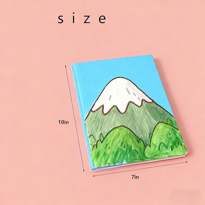 6PCS 7x10 Inch White Blank Books for Kids to Write Stories, Hardcover Sketchbooks for Students Empty Blank Comic Book DIY Make Your Own Book Blank inside 48 Pages