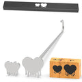 2Pcs Mini 3/4" & 1" Branding Irons, Dripping Heart Custom Wood Branding Iron Personalized for Wood Working, Leather Hats, Felt, Cowhide, BBQ & Bread Logo, Steak Branding Iron for Food (133#)