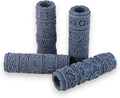 Garden Reverie Collection 4-Pack Clay Texture Rollers (4") - Seamless Border Set #01 - Embossing Pattern Rollers for Polymer & Ceramic Clay, Pottery & Crafts