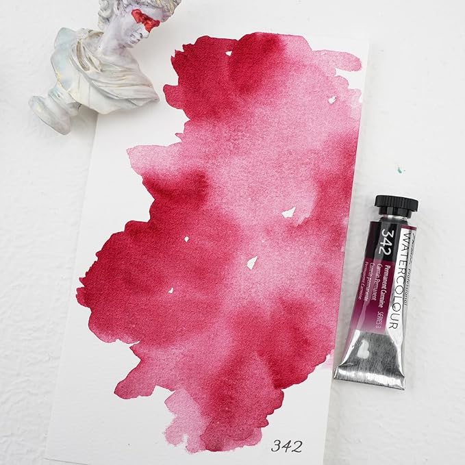 PHOENIX Professional Watercolor Paint Single Tube - 0.47 Fl Oz / 14ml - Permanent Carmine