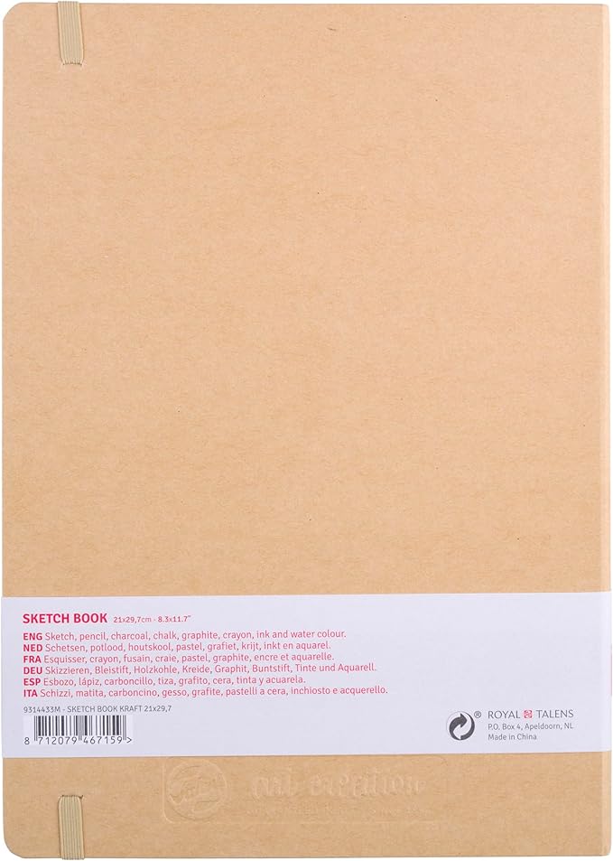 Talens Japan T9314-433M 452280 Art Creation Sketchbook, Drawing Notebook, 8.3 x 11.8 inches (21 x 30 cm), Craft Paper
