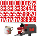 6 Sheets 2 Inch Mailbox Numbers Stickers Vinyl Decals,Self Adhesive Number Waterproof House Address Numbers for Outside Mailbox,Signs,Window,DIY Crafts Making,Door,Car,Home,Business(Red)