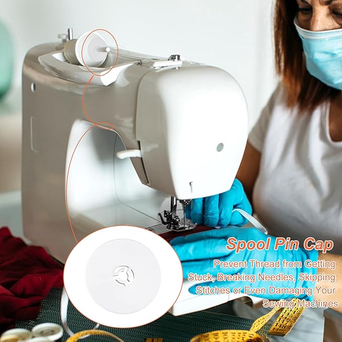 FNANJWQ 6 Pcs Spool Cap Sewing Machine Spool Pin Caps Small Medium Large Replacement Pin for Brother Babylock Sewing and Embroidery Machines 40mm 30mm and 25mm