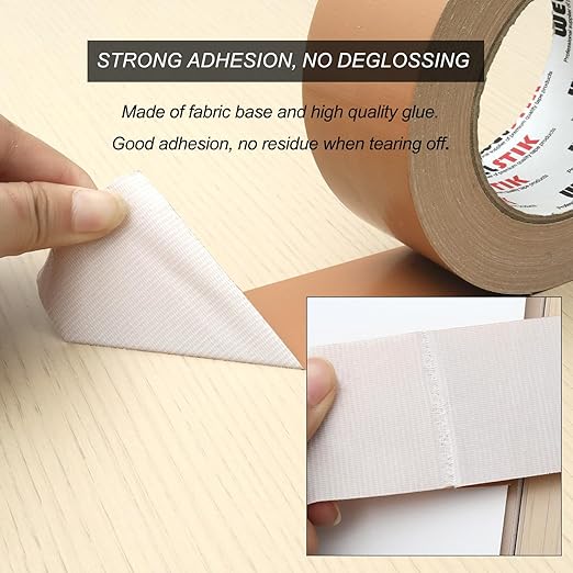 WELSTIK Professional Grade Tan Duct Tape, Waterproof Duct Cloth Fabric,Brown Duct Tape for Photographers,Repairs, DIY, Crafts, Indoor & Outdoor Use (2 Inch X 45 Yards)