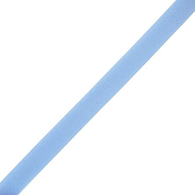 Mandala Crafts 55 Yards 1/2 Inch Light Blue Double Fold Bias Tape for Sewing - Bias Binding Tape for Quilting Binding, Hemming, Seam, and Fabric Piping