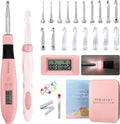 INMAKER Light up Crochet Hook Set, 18in1 Lighted Crochet Hook with Counter, Crochet Needles Gifts for Beginners, Arthritic Hands(2.0-14.0mm)