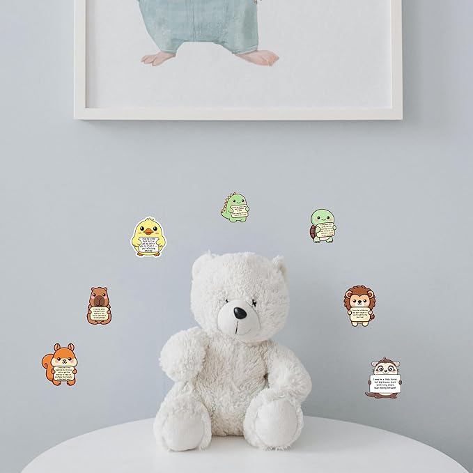100PCS Emotional Support Animal Stickers – Affirmation Sticker Pack for Adults or Kids Cute Inspirational Buddies for Water Bottles, Laptops, Phones, Positive Quote Vinyl