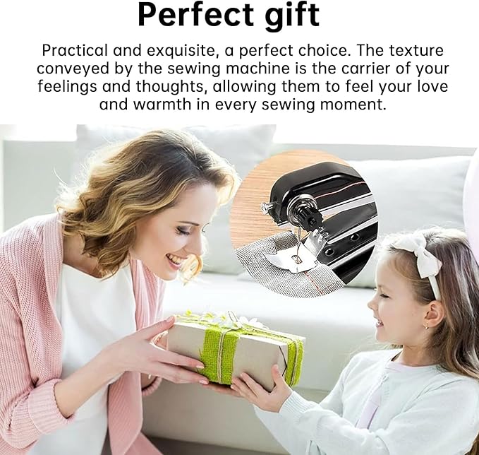 Handheld Sewing Machine, Beginner's Sewing kit with Storage, Two Power Supply Modes, Electric Switch, Simple Operation, Portable mini, Beginner's Sewing Machine.Black