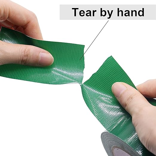 2 Pack Duct Tape Heavy Duty,9 Mil Thickness,2 Inches x 30 Yards,Strong Industrial Strength,Flexible,No Residue,Waterproof and Tear by Hand,Multi-Use for Indoor & Outdoor Repairs (Green)