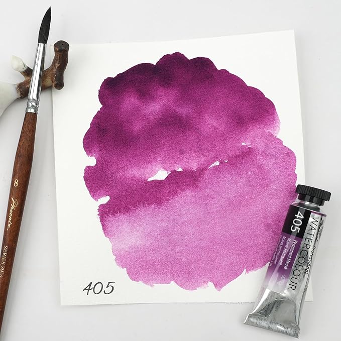 PHOENIX Professional Watercolor Paint Single Tube - 0.47 Fl Oz / 14ml - Permanent Mauve