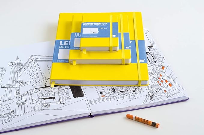 Leuchtturm1917 - Medium A5 Hardcover Sketchbook (Lemon) - 112 Pages of 150g/m² Paper