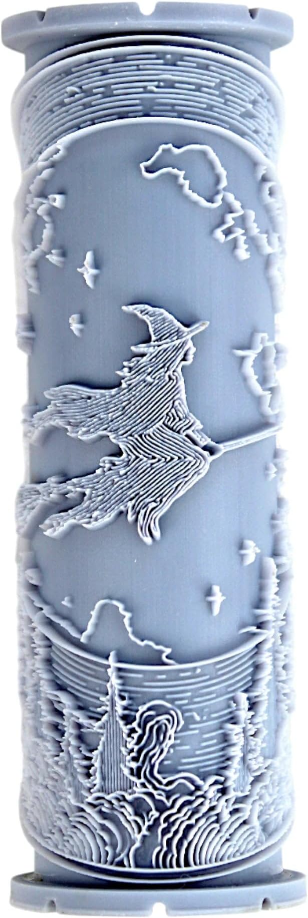 Witch Clay Texture Roller (4") - Halloween Set #01 - Embossing Pattern Roller for Polymer & Ceramic Clay, Pottery & Crafts