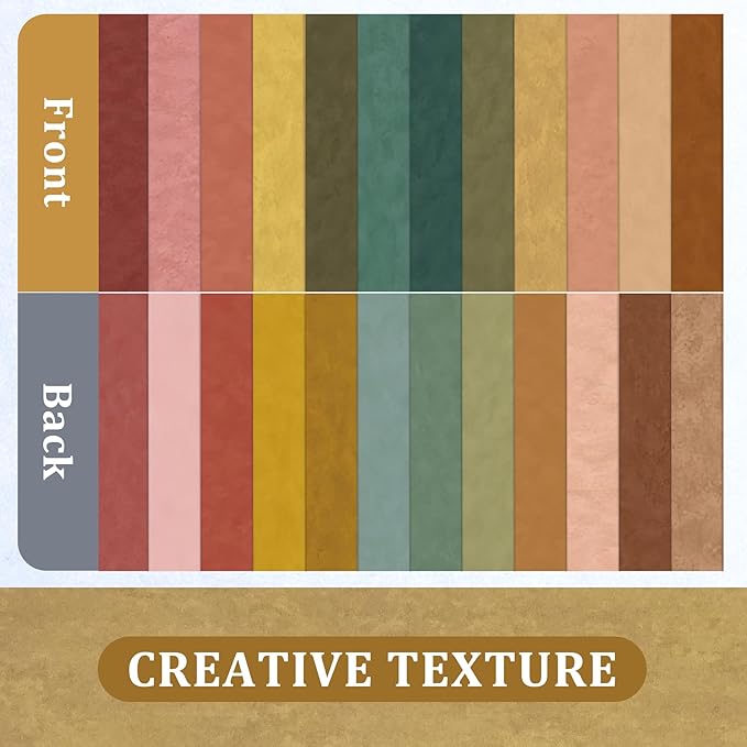 Fall Scrapbook Paper 12x12 - 24 Sheets/24 Designs Double-Sided Autumn Card Stock Pape, Boho Patterned Scrapbooking Paper for Thanksgiving School Office Home Supplies Scrapbook Supplies