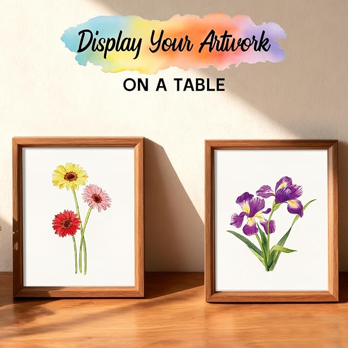 Watercolor Workbook for Beginners, Watercolor Paint Set, Arts & Crafts Water Color Book Notebook Practice Coloring Book for Adults and Teens with 12 Colors Painting Set & Brush (Flowers)