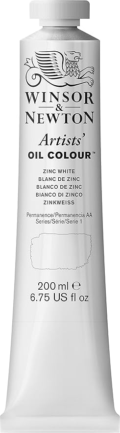 Winsor & Newton Artists' Oil Color, 200ml (6.75 oz) Tube, Zinc White