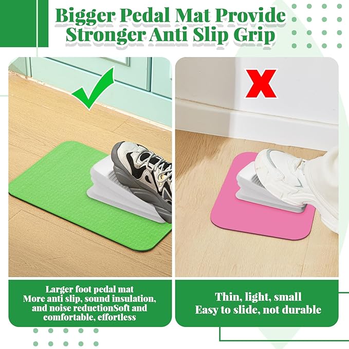 2 Pcs Sewing Machine Muffling Mat Pedal Sewing Mat Reduce Vibrations Noise No Slip Machine Accessories for Quilting(15'' X 20'' and 9'' X 14'',Forest Green)