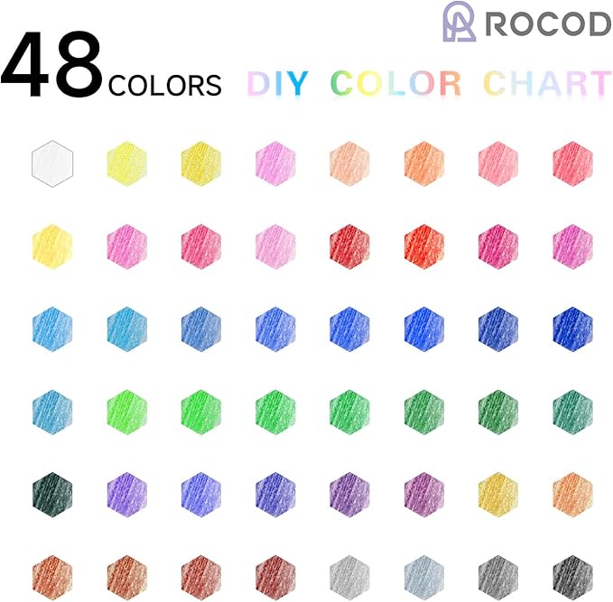 48 Colored Pencils for Adult Coloring Books, Drawing Coloring Pencils for kids, Soft Core Colored Pencil with Sharpener for Coloring, Drawing, Sketching