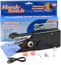 Handheld Sewing Machine, Mini Portable Sewing Machine Kit for Beginners, Travel Emergency Clothes Repair & Quick Fixes with Accessories, for Lightweight Fabrics (Black, A)