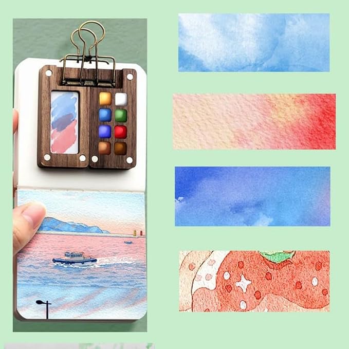 Watercolor Kit, Watercolor Set, Mini Watercolors Set, Pocket Artist Watercolors Travel Sets, Travel Water Color Kit