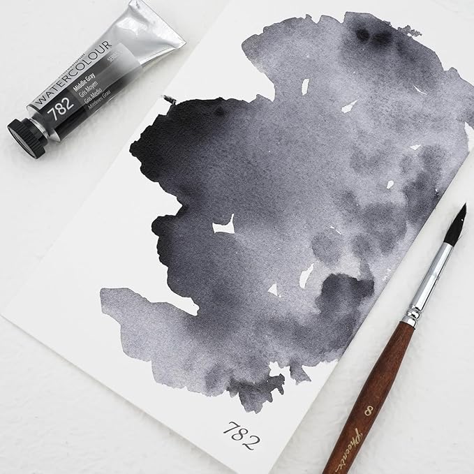 PHOENIX Professional Watercolor Paint Single Tube - 0.47 Fl Oz / 14ml - Middle Gray