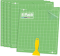 HTVRONT Standard Grip Cutting Mats - 5 Pack 12x12 Compatible with Cricut Maker 3/Maker 4/Maker/Explore 3/4/Air 2/One, Standard Adhesive Sticky Green Cutting Mat Replacement Accessories