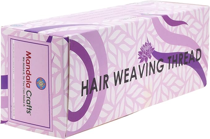 Mandala Crafts Weave Needle and Thread for Extensions – 24 Rolls of Dirty Blonde Weaving Thread for Hair Sew in with 70 T Pins & Curved Needles for Wig Making and Hair Weft