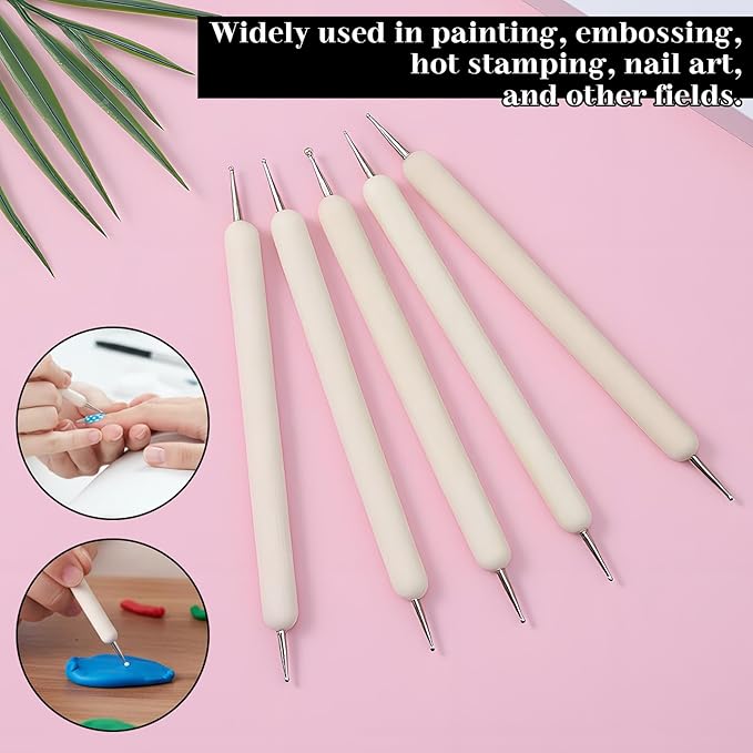 15PCS Clay Tools Kit, Pottery Tools Modeling Dotting Tool Resin Clay Sculpting Tools Kit Air Dry Clays Tool Set for Adults, Pottery Craft, Dotting, Carving, Drawing, Molding, Modeling, Shaping