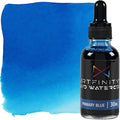 Liquid Watercolor Paint 30 ml Bottle, Primary Blue - Vibrant Dye-Based Liquid Watercolor w/Glass Pipette, Fast-Drying, Fine Art Paint for Calligraphy, Airbrushing & Traditional Art