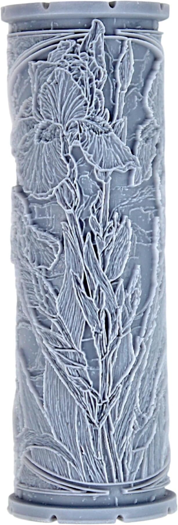 Blue Flag Iris Clay Texture Roller (4") - Flower Set #02 - Embossing Pattern Roller for Polymer & Ceramic Clay, Pottery & Crafts