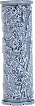 Blue Flag Iris Clay Texture Roller (4") - Flower Set #02 - Embossing Pattern Roller for Polymer & Ceramic Clay, Pottery & Crafts