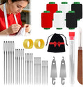 37Pcs Big Eye Steel Sewing Needles Kit, Stainless Steel Sewing Needle Kit, Multi-Purpose Sewing Kit, Portable Sewing Tool Set-Steel Needles,Thread Ripper,Thimble,Threaders Threads and Storage Bag