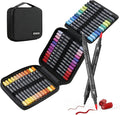 Markers for Adult Coloring Books: 36 Color Dual Tip Fine & Brush Pens Water-Based Coloring Marker for Adults Drawing Sketching Bullet Journal Writing Lettering No bleeding