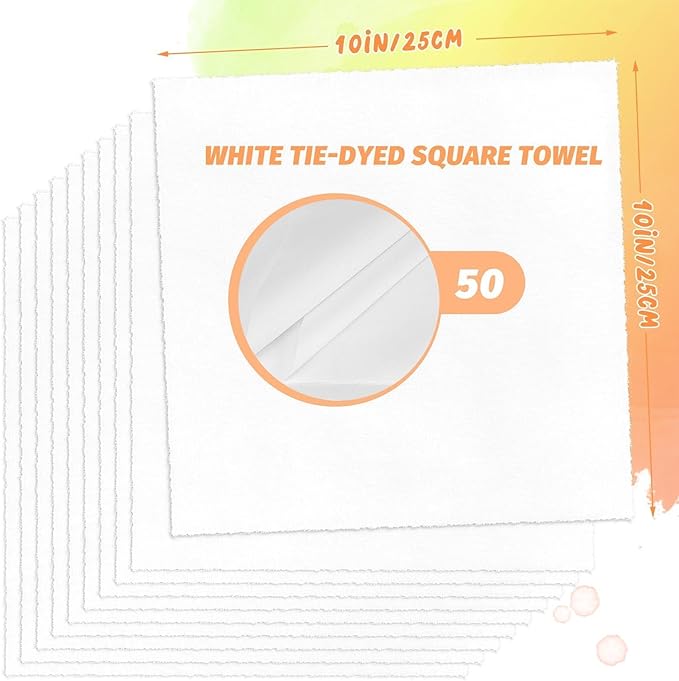 50 PCS 10 x 10 Inch White Fabric Squares, Precut White Cotton Squares, Solid Color Quilting Fabric Bundles Cotton Embroidery Quilting Cloth for Craft Lovers DIY Sewing Crafting