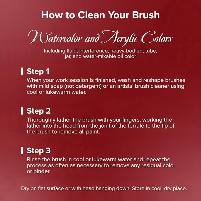 Silver Brush Limited 5518S-20 Silver Mop White Round Paintbrush for Oil, Acrylic, Watercolor, Pastels, & Charcoal, Size 20, Short Handle