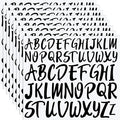 TaoBary 416 Pcs Letter Stickers 8 Sheets Alphabet Stickers 2 Size Vinyl Cursive Self-Adhesive Letter Personalized Decor for Mailbox Scrapbook Window Sign Door Classroom DIY Craft (2'', 3'', Black)