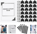 GOONAVI 15 Sheets 360 PCS Black Acid-Free Photo Corners Notebook, Self-Adhesive Photo Corners for DIY Photo Album Journal, Photo Corner Stickers for Trip Journal Memory Book