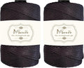 Maxee Premium Polyester Macrame Cord 3 mm × 218 yd (2 Pack),3mm 100% Polypropylene Macrame Cord,Ideal for Crochet, Wall Hangers, Bags, Rugs & DIY Crafts(Black Coffee)