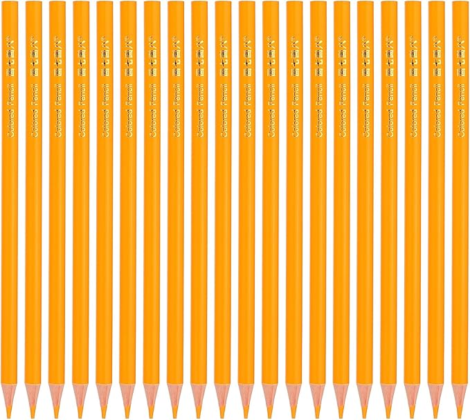 PATIKIL Orange Yellow Colored Pencils Set,20 Pcs Oil Color Pencils Wooden Coloring Drawing Pencil for Artists Art Painting
