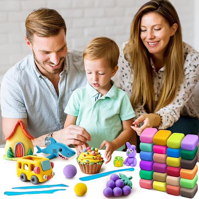 Air Dry Clay 145 Colors, Modeling Clay for Kids, DIY Molding Magic Toy with Tools, Gift for Kids Boys Girls