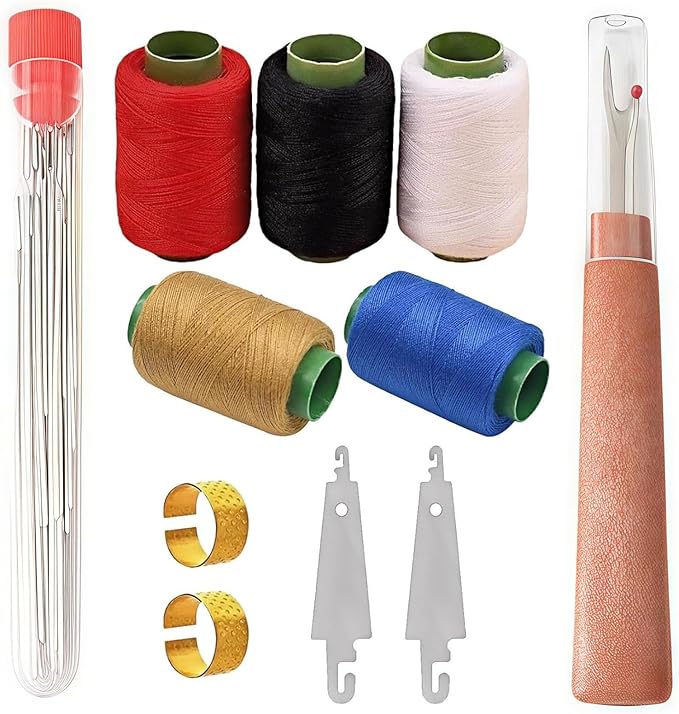 Big Eye Steel Sewing Needles Kit, 41Pcs Sewing Tool Set Portable and Durable, Needle and Thread Kit Needles Thread Hand Repair Tools for DIY Home Daily Use