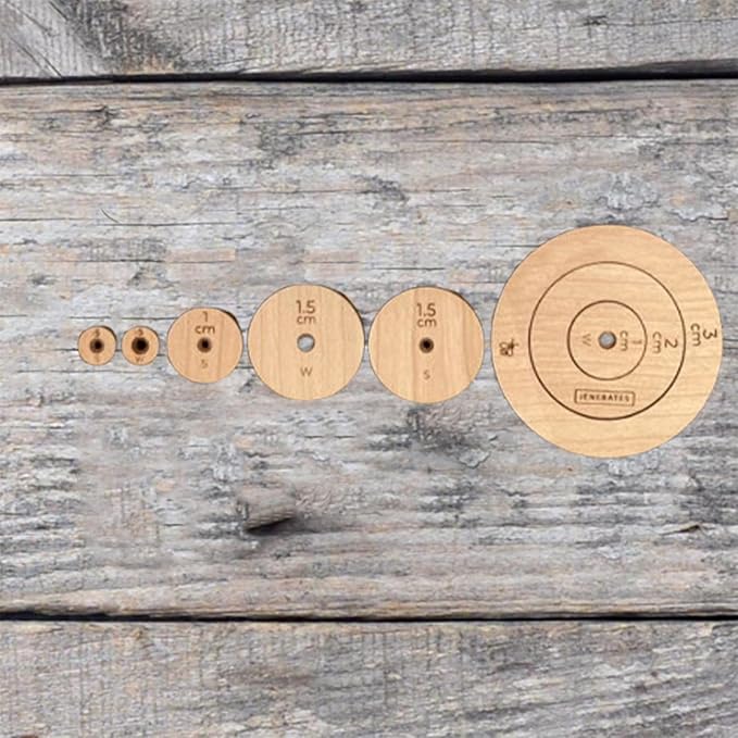 Jenerates Seam Circles,Wooden Circle Quilting Template Tracing Wheel Sewing Admission Marker Tool Quilting Rulers Precision Stitching Craft for Quilting Enthusiasts