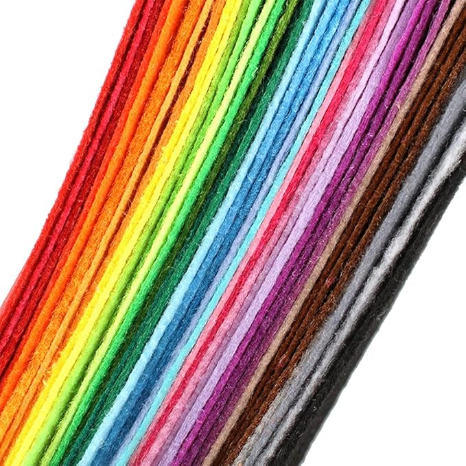 Felt Sheets, 40 Pcs 8 X 12 inches (20 X 30cm) 1mm Thick Soft Felt Fabric Sheet, DIY Craft Sewing Pre-Cut Quilt Squares, Premium Colorful Hard Fabric Sheets for Handmade Crafting and DIY Projects.