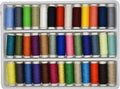 Maydahui Sewing Thread Assorted Spools 39 Color Kit for Sewing Machine Polyester 402 (200 Yards Each) + 30 PCS Sewing Needles + 1 PCS Soft Measuring Tape + 2 PCS Needle-threaders (Pack of 72)