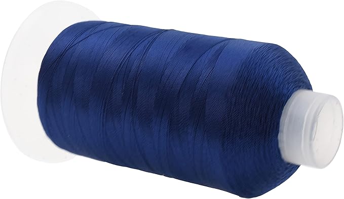 Mandala Crafts Navy Blue Heavy Duty Thread - 1500 Yds Tex 90 Bonded Polyester Threads for Sewing Drapery, Jeans, Leather, Hair, Outdoor Marine Upholstery